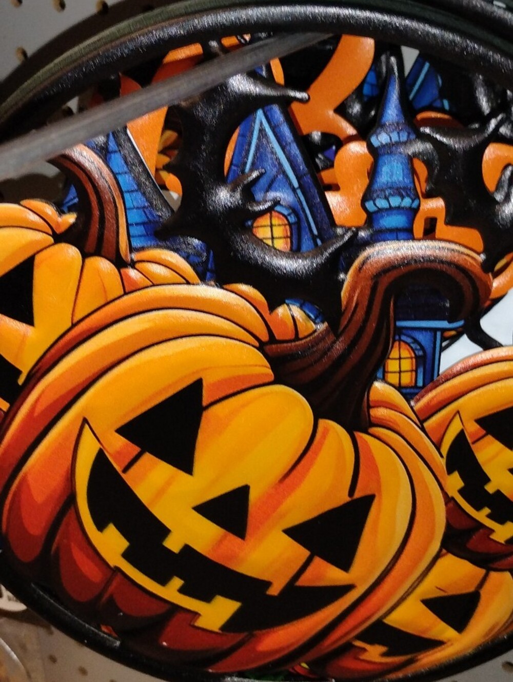 Halloween Pumpkin Hanging Metal Wall Art/Decor - Orange Jack-O'-Lanterns